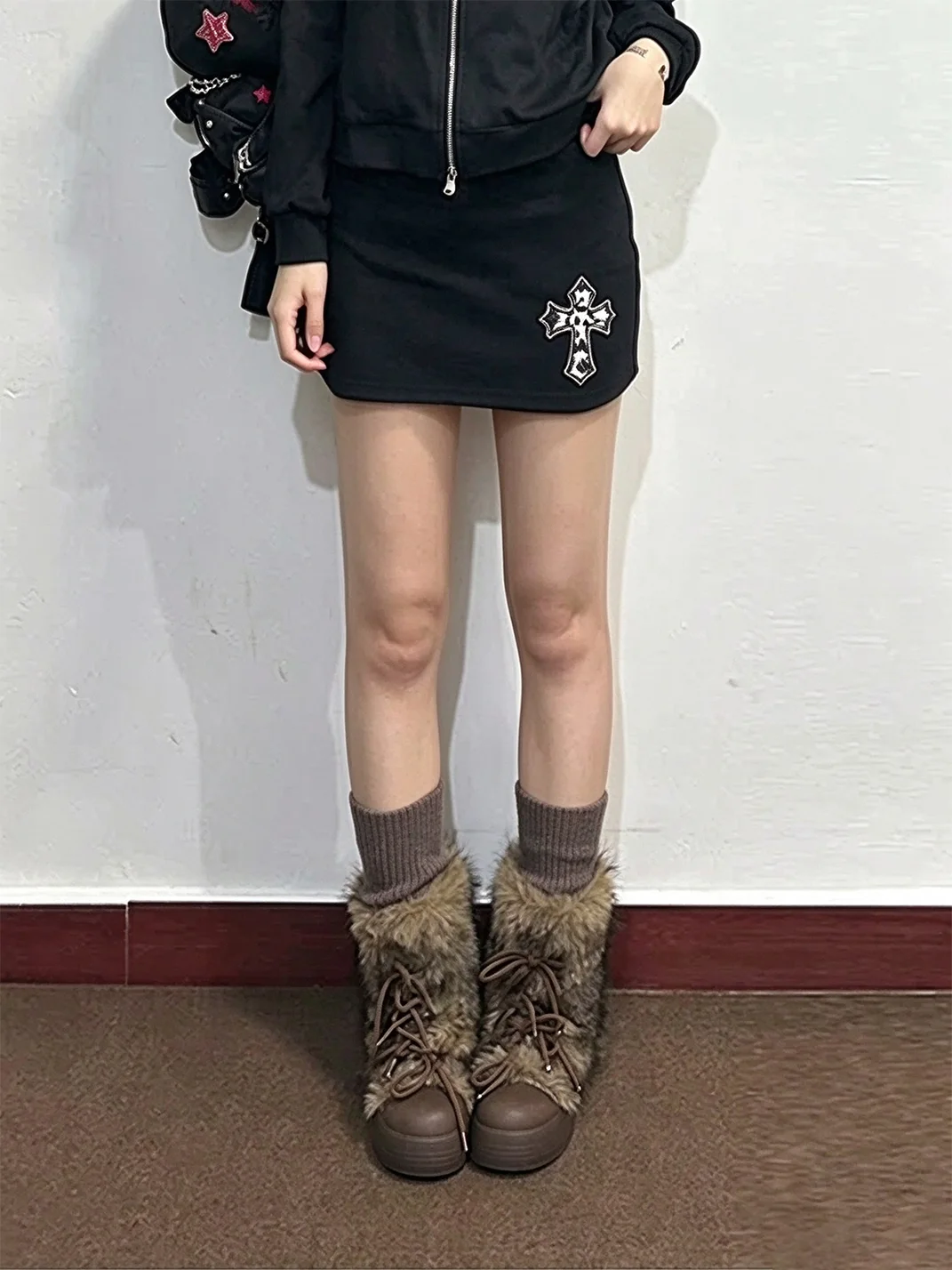 UNZIZHI | Retro Faux Fur Thick Sole Snow Boots