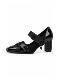 Angel | Retro Square Toe Block Heel Mary Jane Shoes