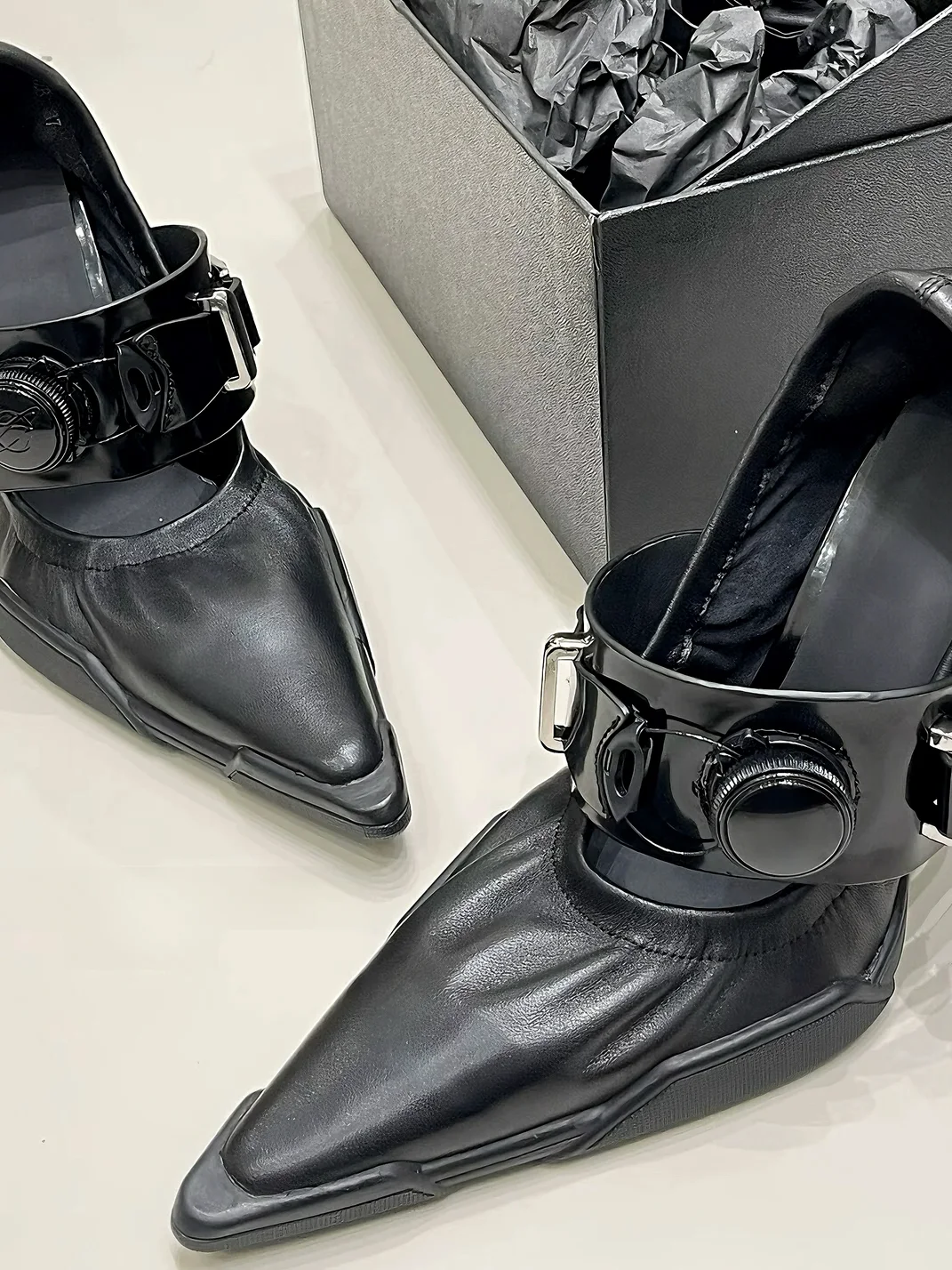 Angel | Pointed Toe Buckle Strap Low Heel Ballet Shoes