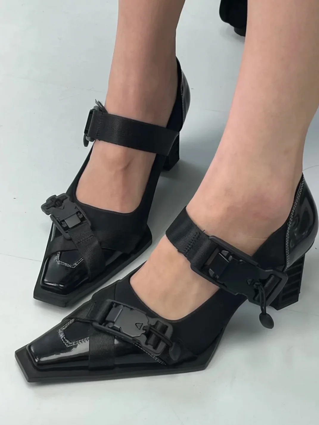 Angel | Retro Square Toe Block Heel Mary Jane Shoes