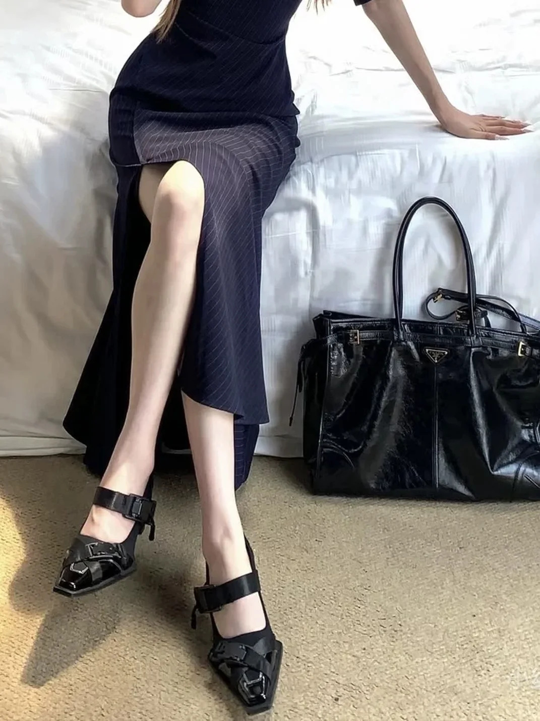 Angel | Retro Square Toe Block Heel Mary Jane Shoes