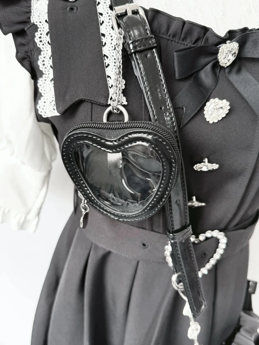 Transfer Student | Rhinestone Bow Lolita Shoulder And Crossbody Handbag