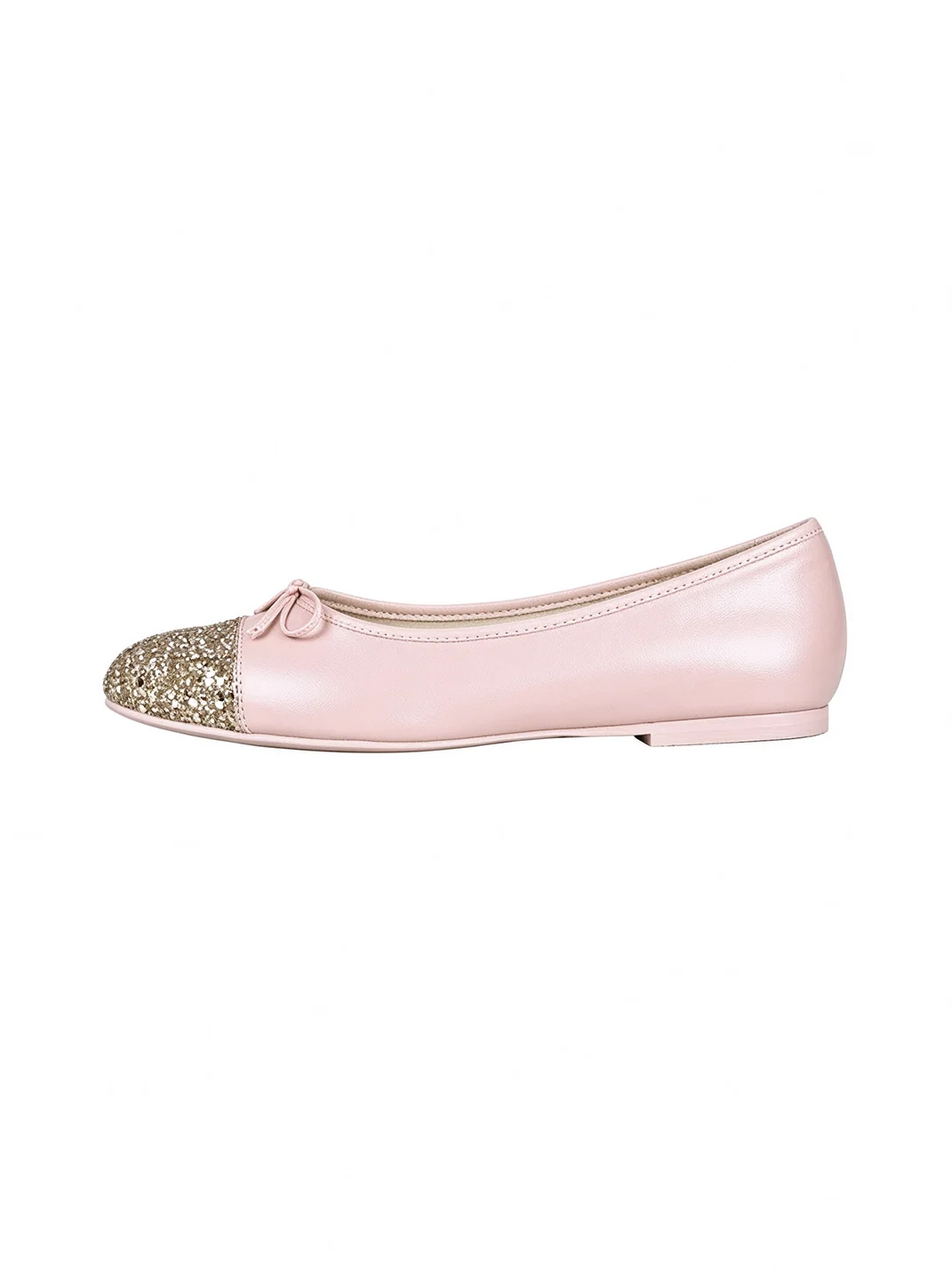 Concept Neun | Pink Sequin Round Toe Ballet Flats