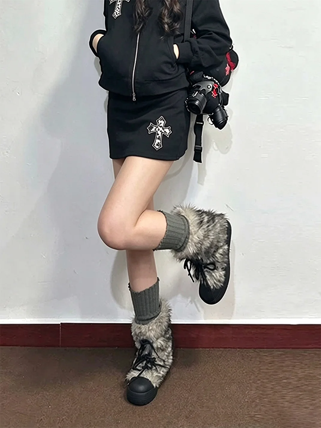UNZIZHI | Retro Faux Fur Thick Sole Snow Boots