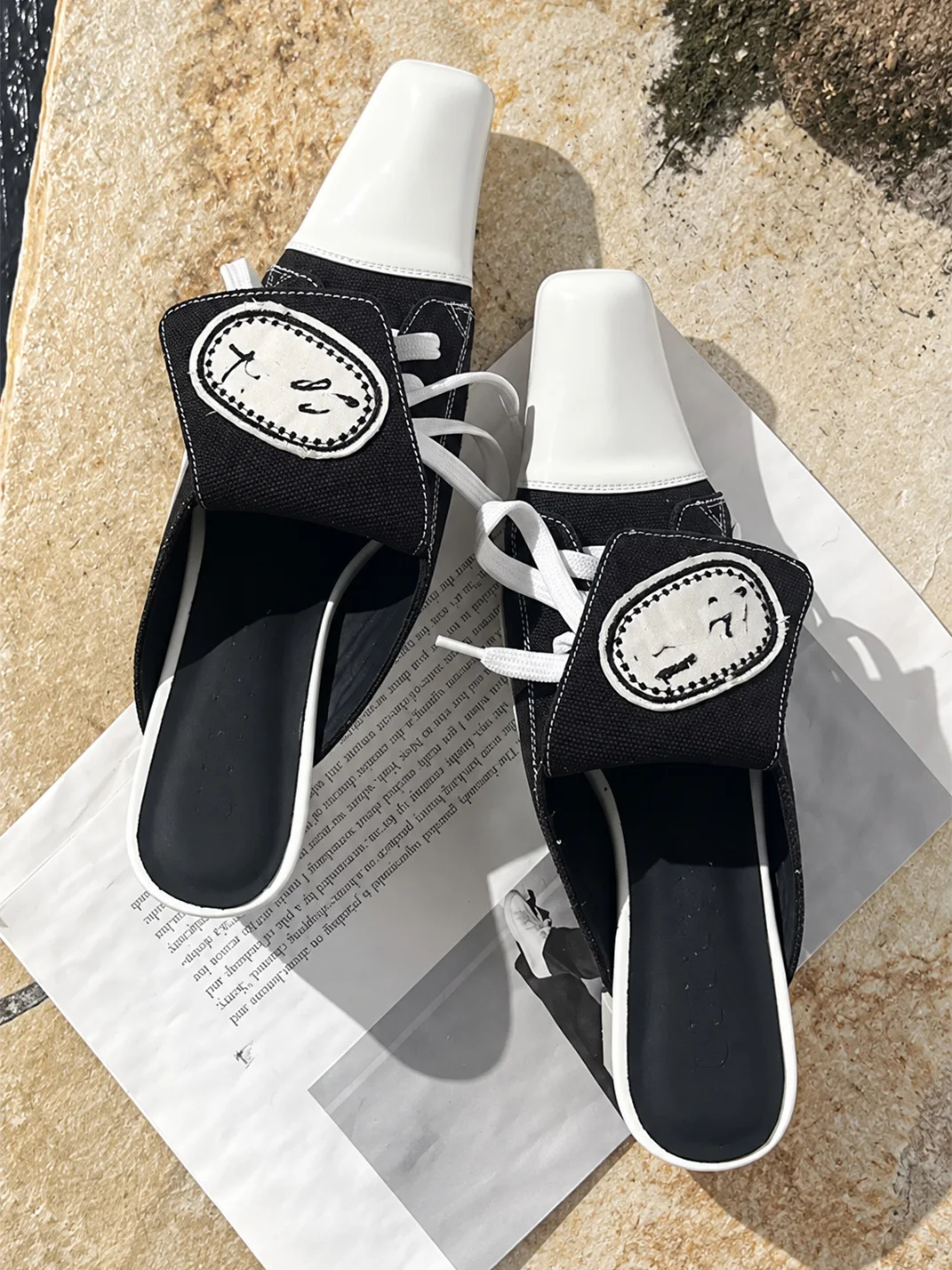 Angel | Lace-Up Heeled Mules
