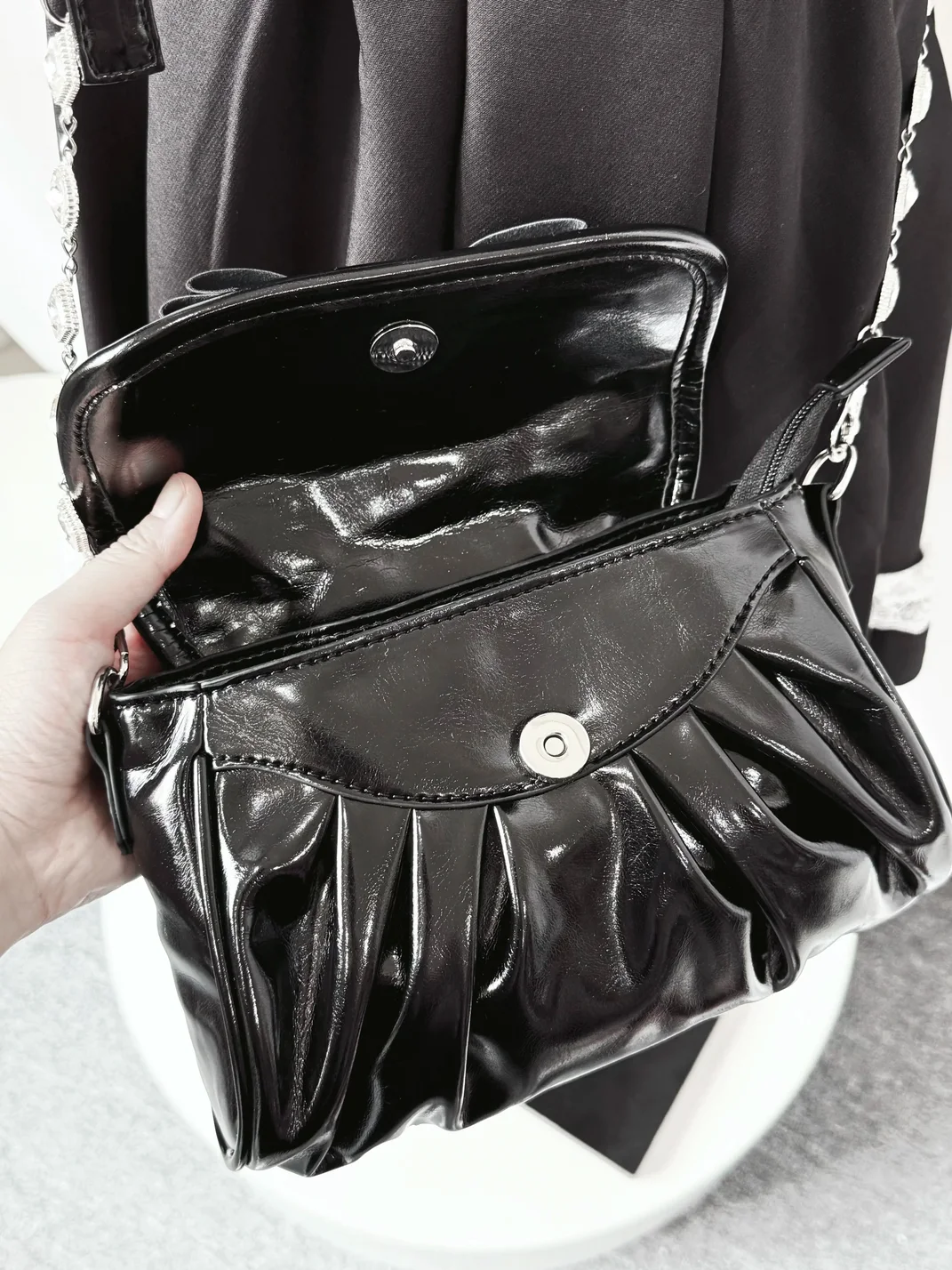 Transfer Student | Rhinestone Bow Lolita Shoulder And Crossbody Handbag