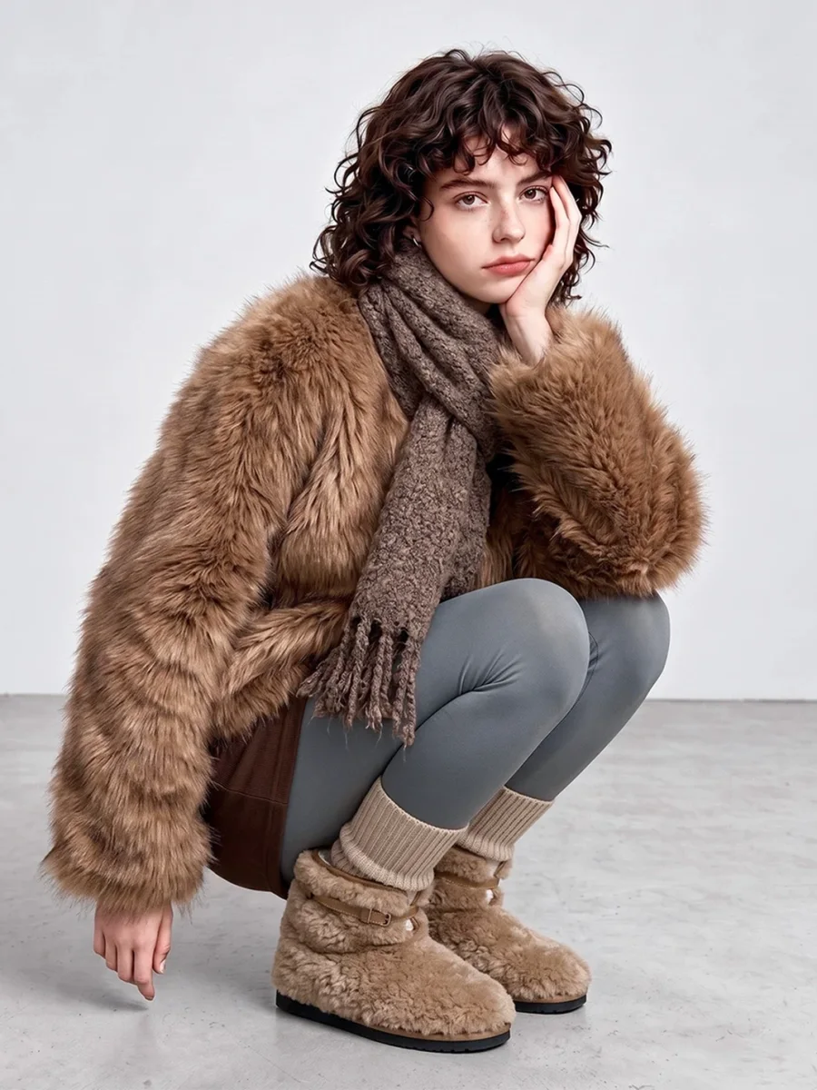 LMDD | Two-Way Plush Thick-Sole Short Boots - 4