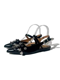 Angel | Pointed-Toe Metal-Embellished Buckle Strap Sandals