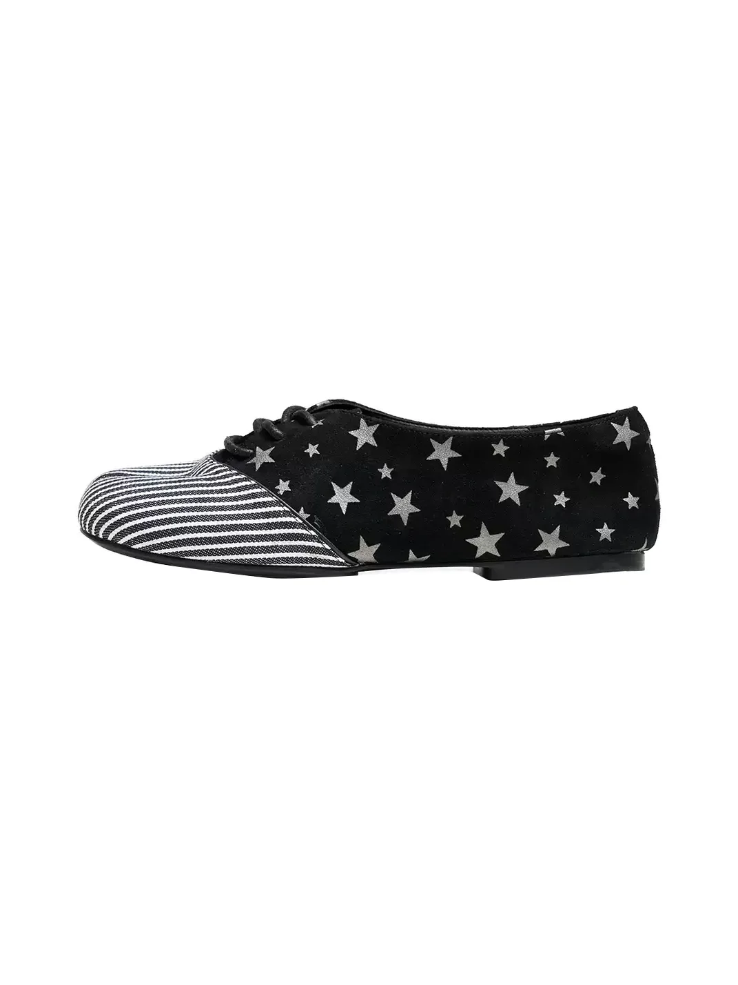 Littlegood | Striped Star Patchwork Split-Toe Flats