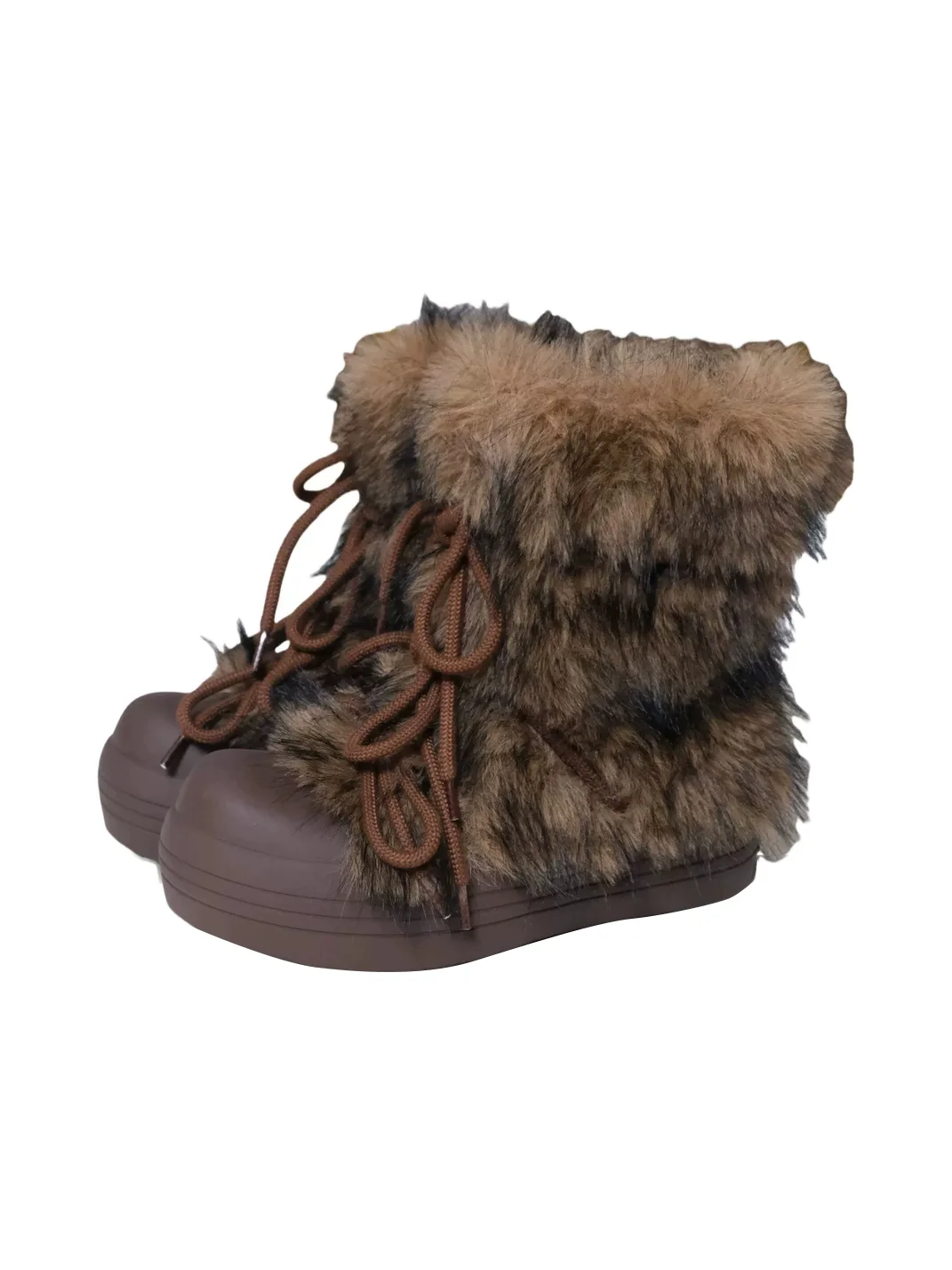 UNZIZHI | Retro Faux Fur Thick Sole Snow Boots