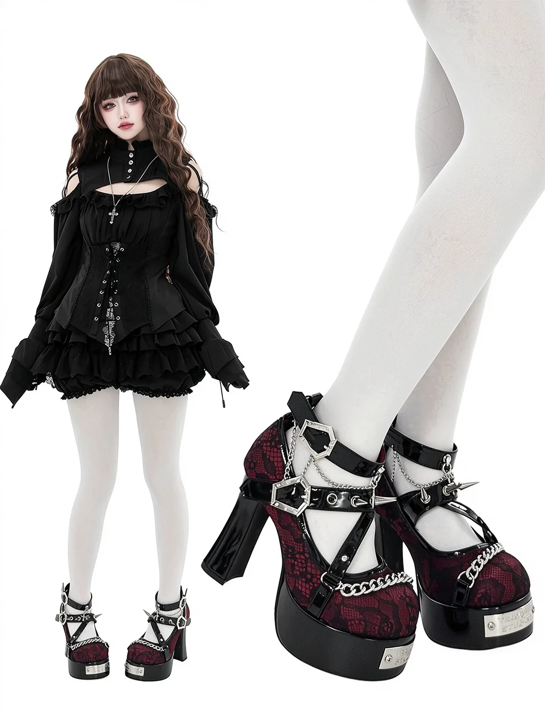 Transfer Student | Gothic Round-Toe High Heels