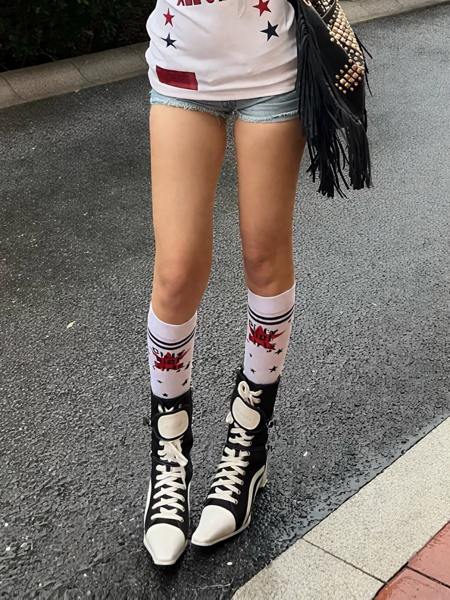 Angel | Square Toe Lace-Up Mid-Calf Boots - 3
