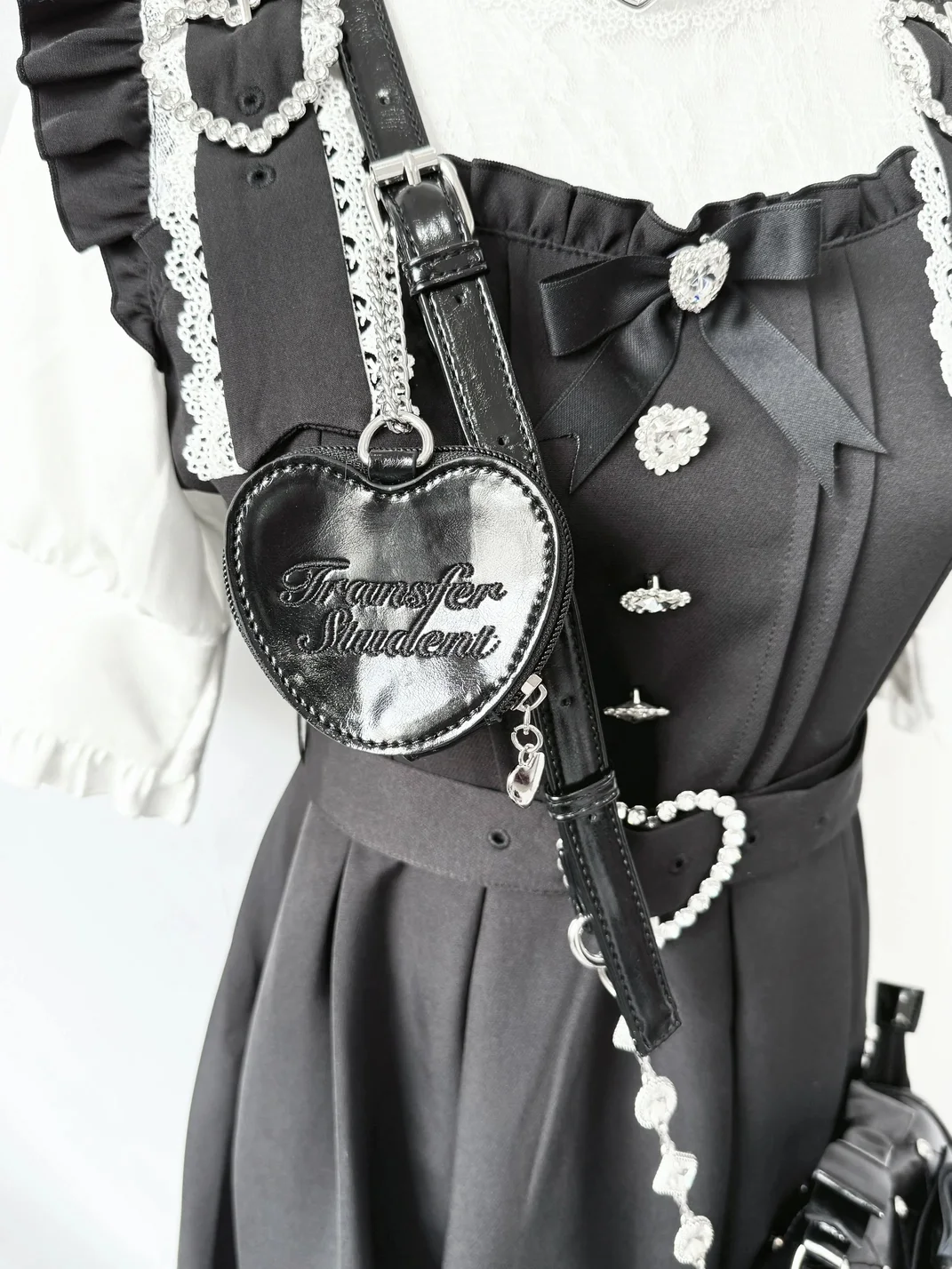 Transfer Student | Rhinestone Bow Lolita Shoulder And Crossbody Handbag