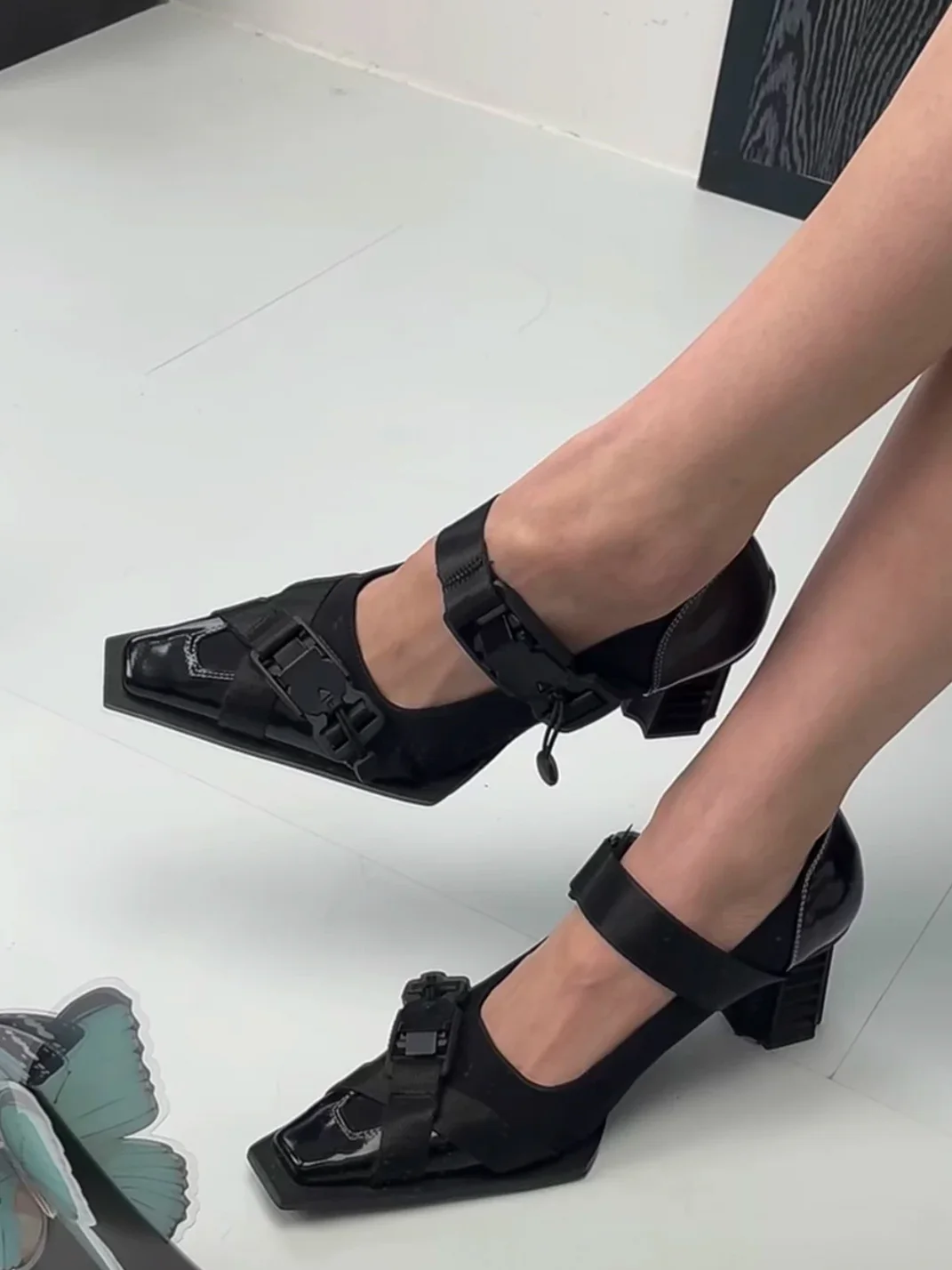 Angel | Retro Square Toe Block Heel Mary Jane Shoes