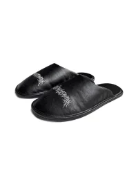 GOJOYJINNI | Sanskrit Embroidered Closed-Toe Flat Mules
