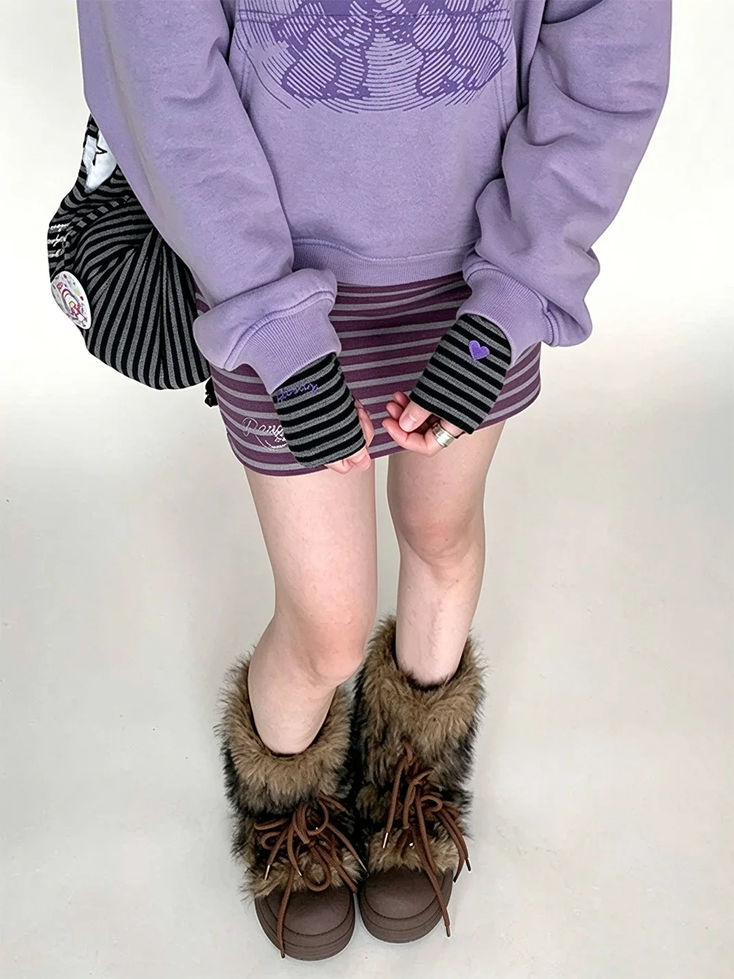 UNZIZHI | Retro Faux Fur Thick Sole Snow Boots