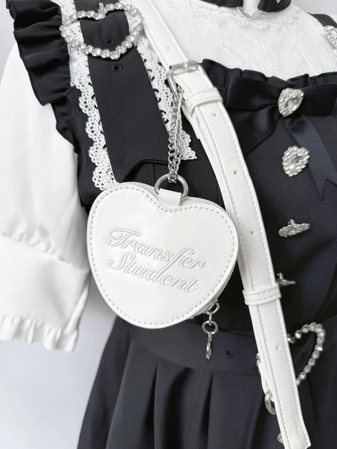Transfer Student | Rhinestone Bow Lolita Shoulder And Crossbody Handbag