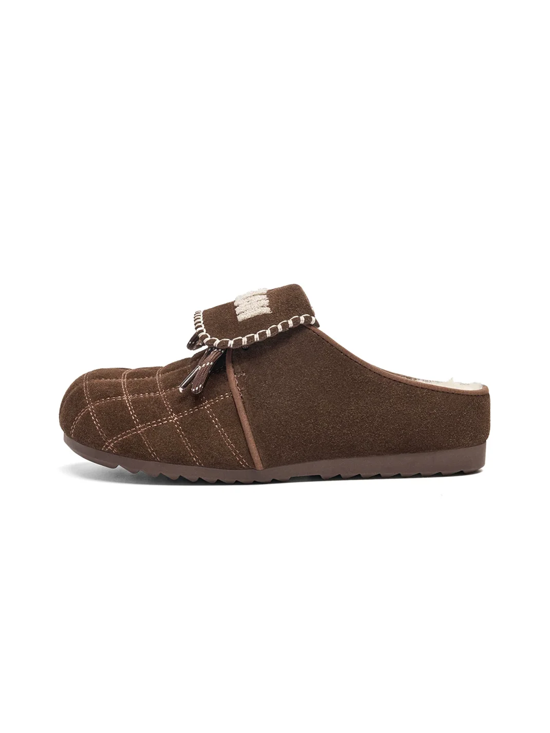 EBLAN | Fleece-Lined Closed-Toe Mule Slippers