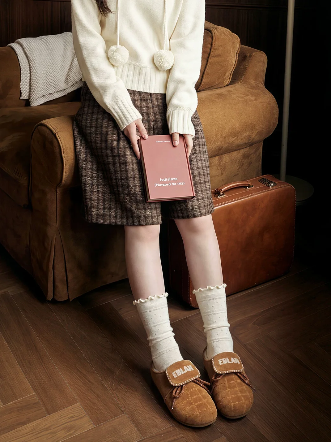 EBLAN | Fleece-Lined Closed-Toe Mule Slippers