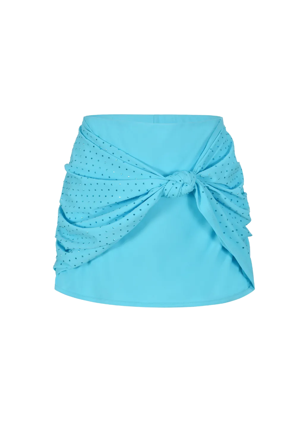 Elastic Rhinestone Low Waist Mini Skirt