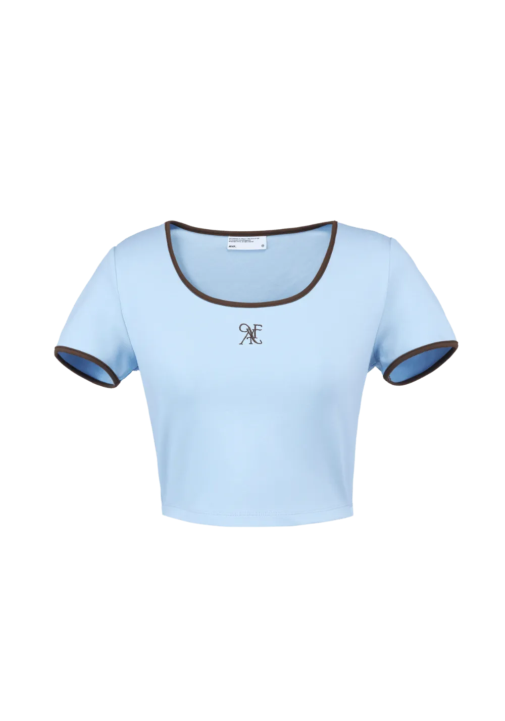 Short Cropped U-Neck T-Shirt