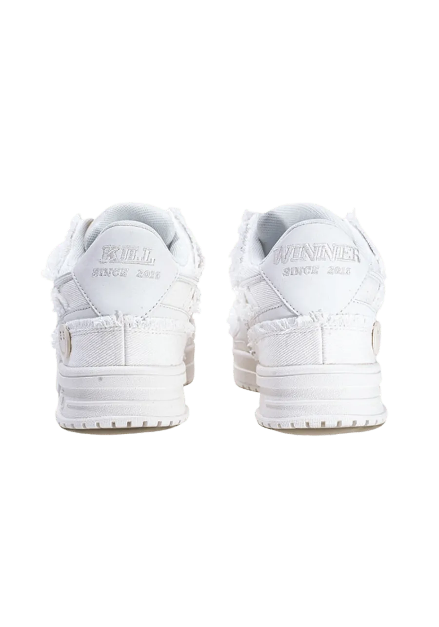 KILLWINNER丨Shattered Meteor Low Top Sneakers-White - 3