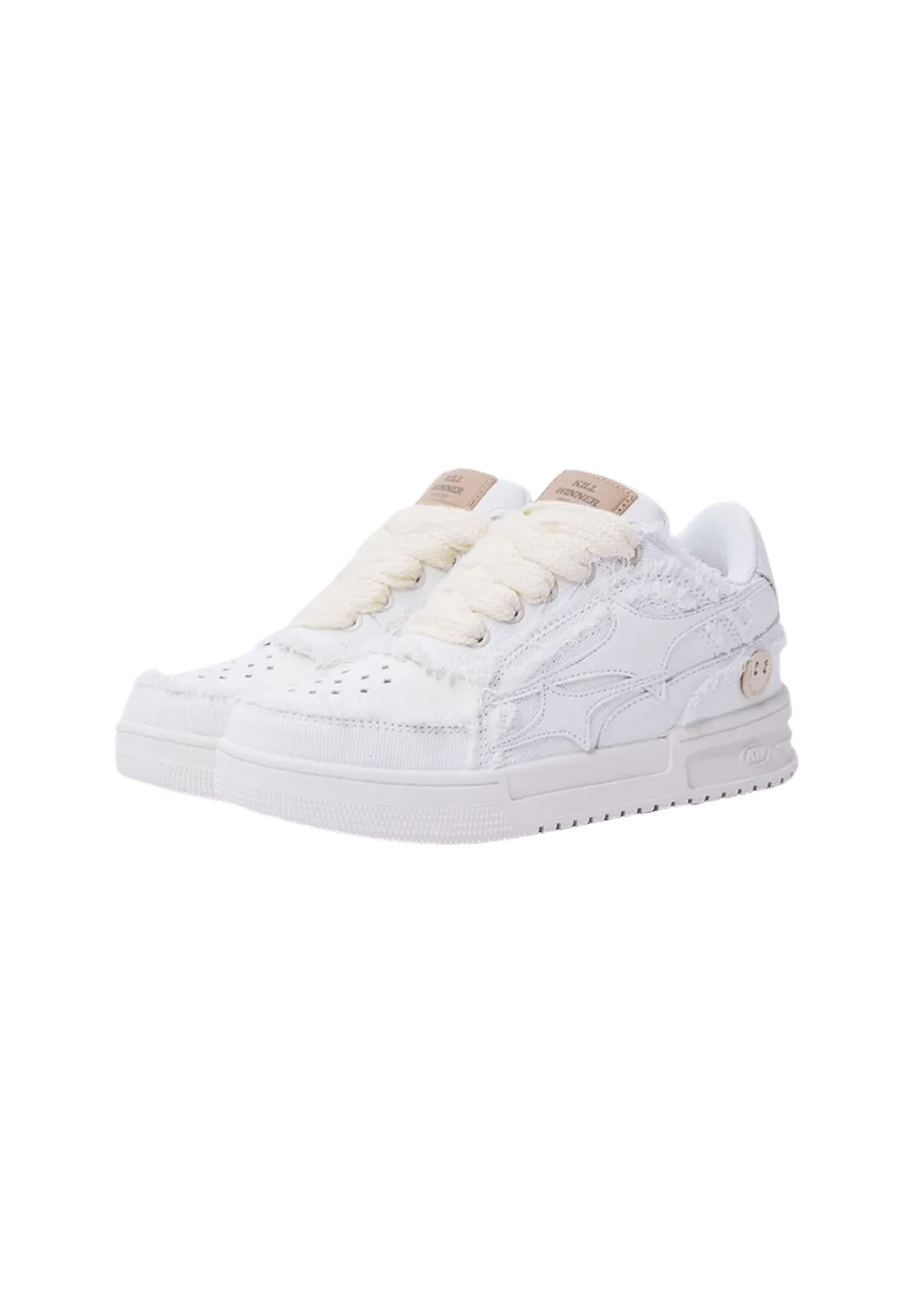 KILLWINNER丨Shattered Meteor Low Top Sneakers-White