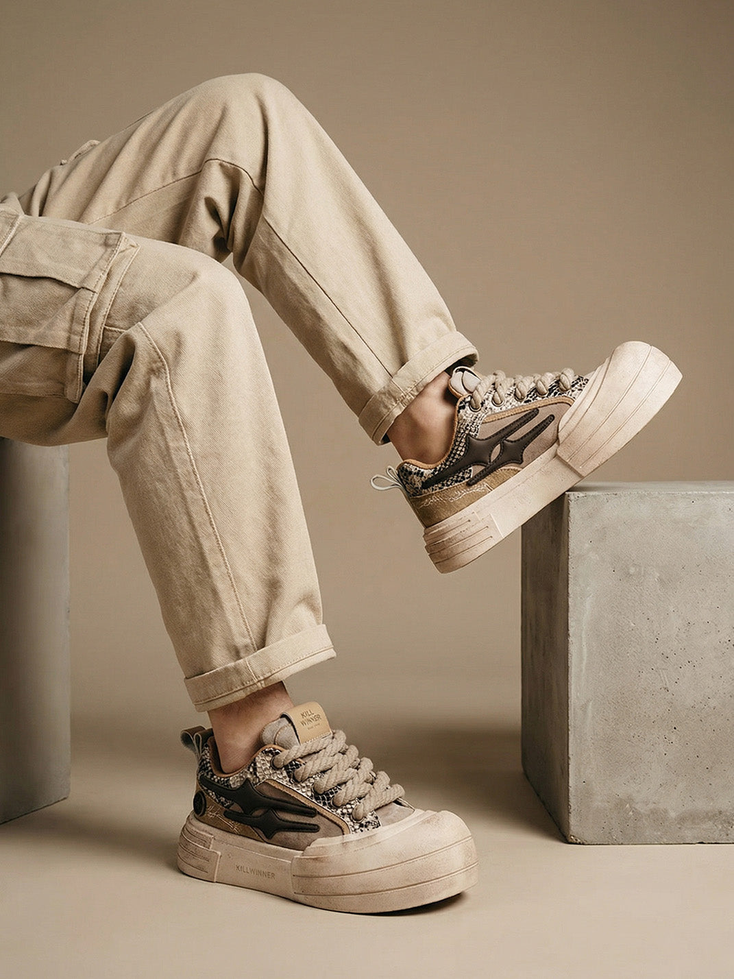KILLWINNER丨Smile Life Sneaker - Brown | PSYLOS1