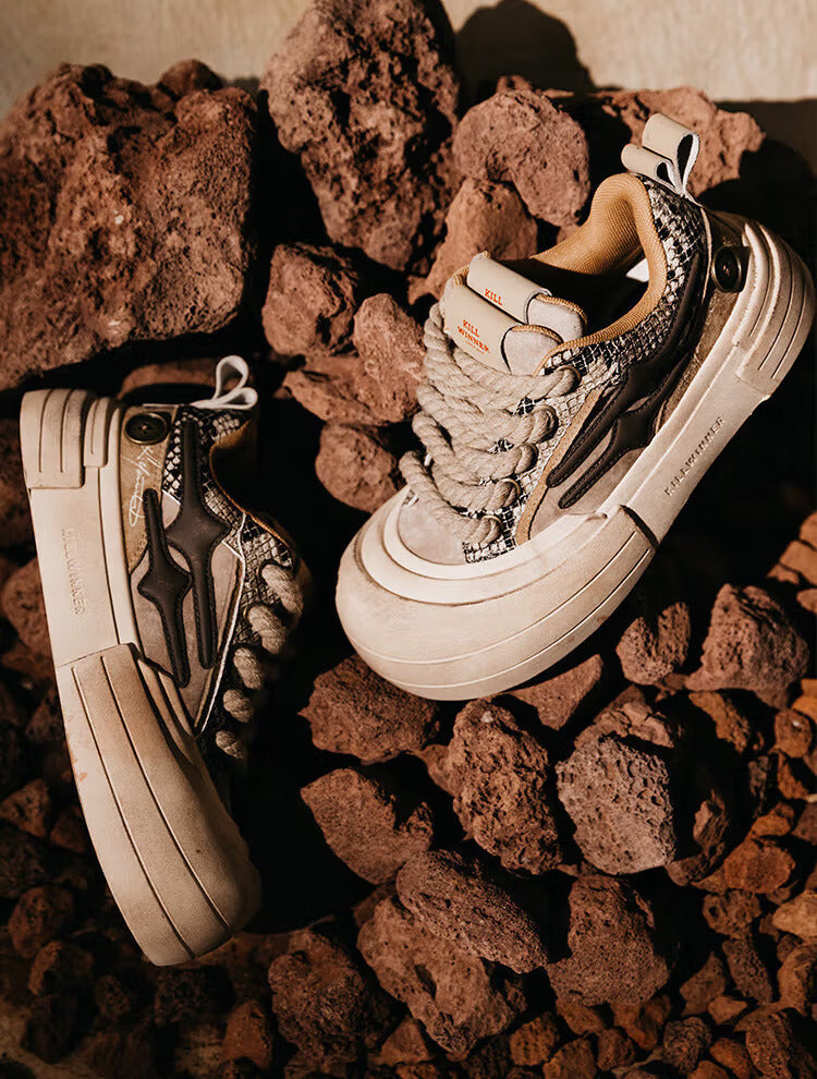 と*様 PSYLOS1 × KILLWINNER スニーカー KILLWINNER丨Smile Life Sneaker - Brown | PSYLOS1