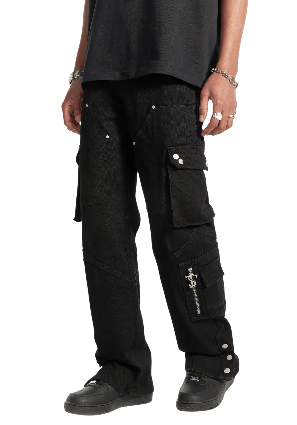 Hip Hop Studded Jeans