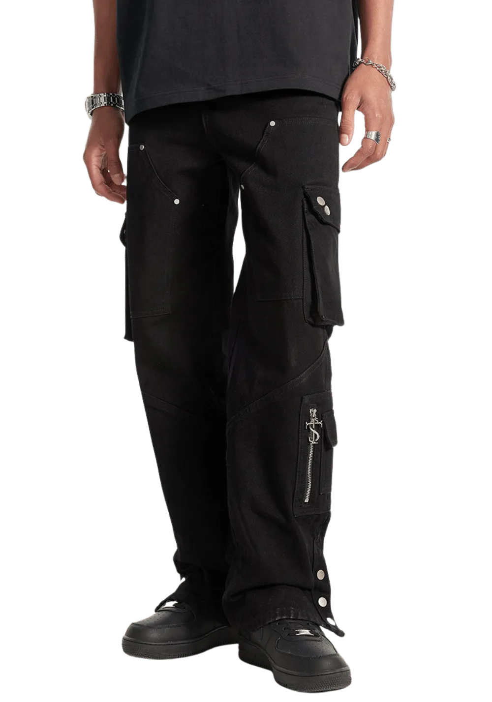 Hip Hop Studded Jeans