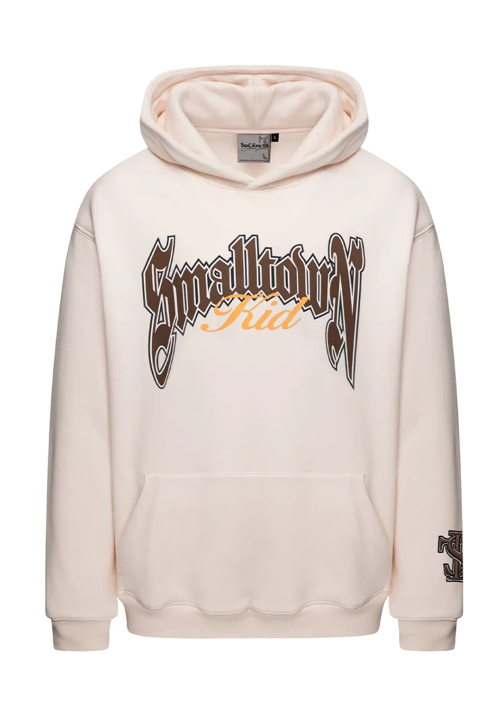Logo Curved Print Hoodie