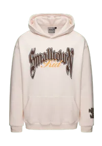 Logo Curved Print Hoodie