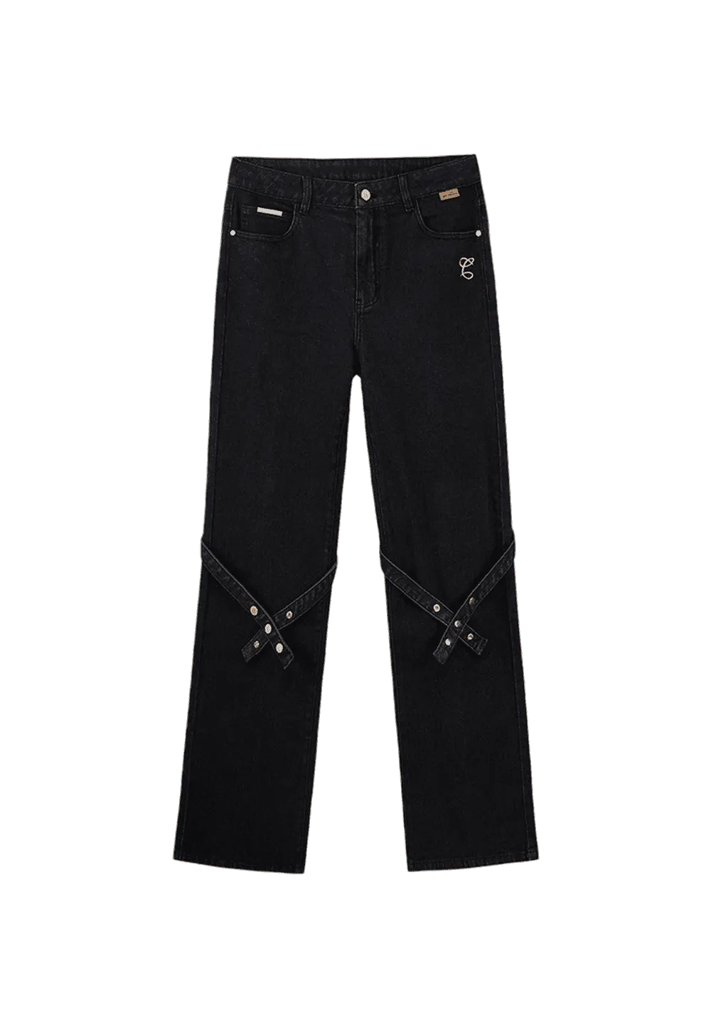 CLEARANCE丨Straight High Street Lace Up Jeans