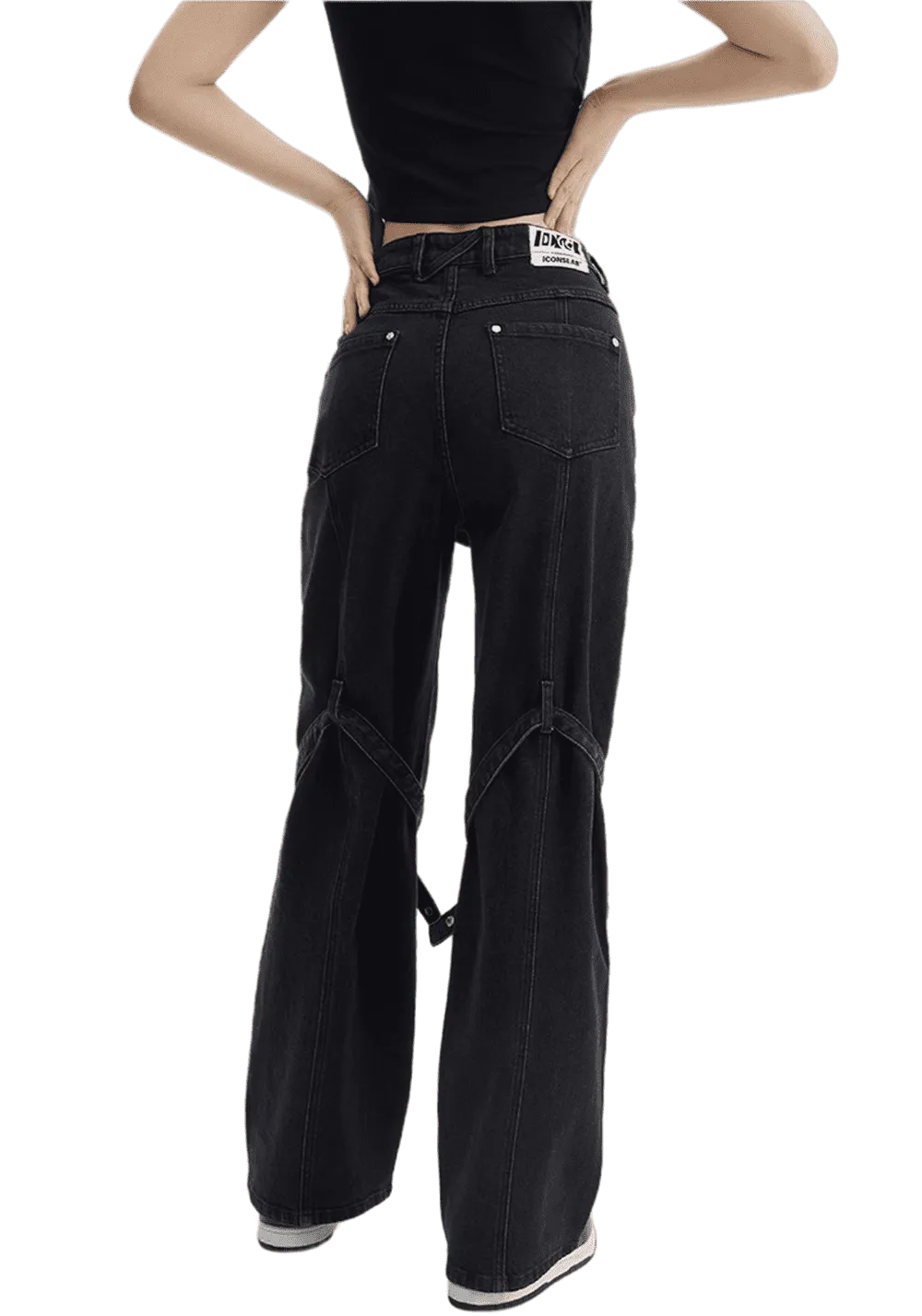 CLEARANCE丨Straight High Street Lace Up Jeans