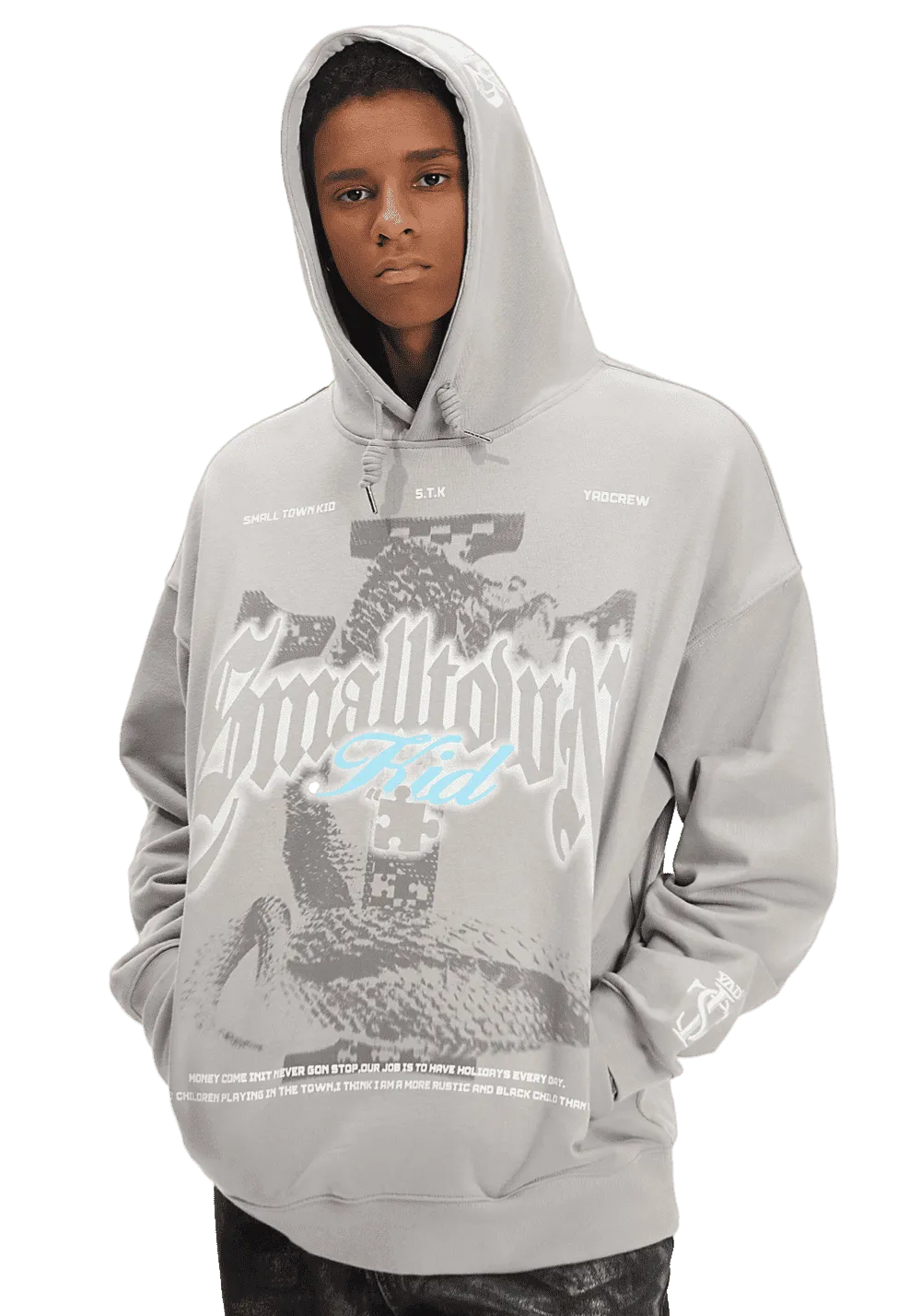 Small Town Kid丨Retro Anaconda Print Hoodie