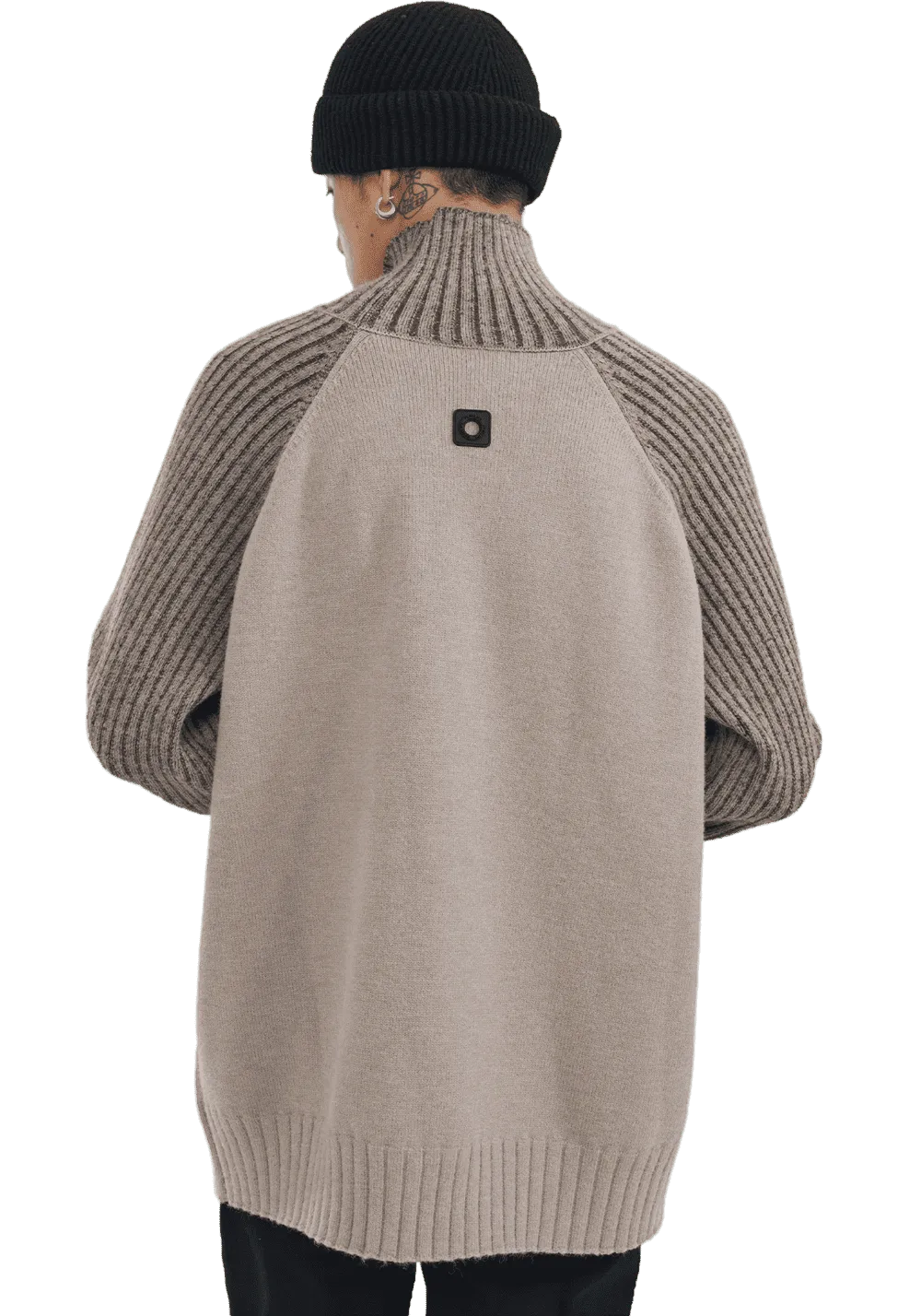 Frisbee Contrast Color Sweater