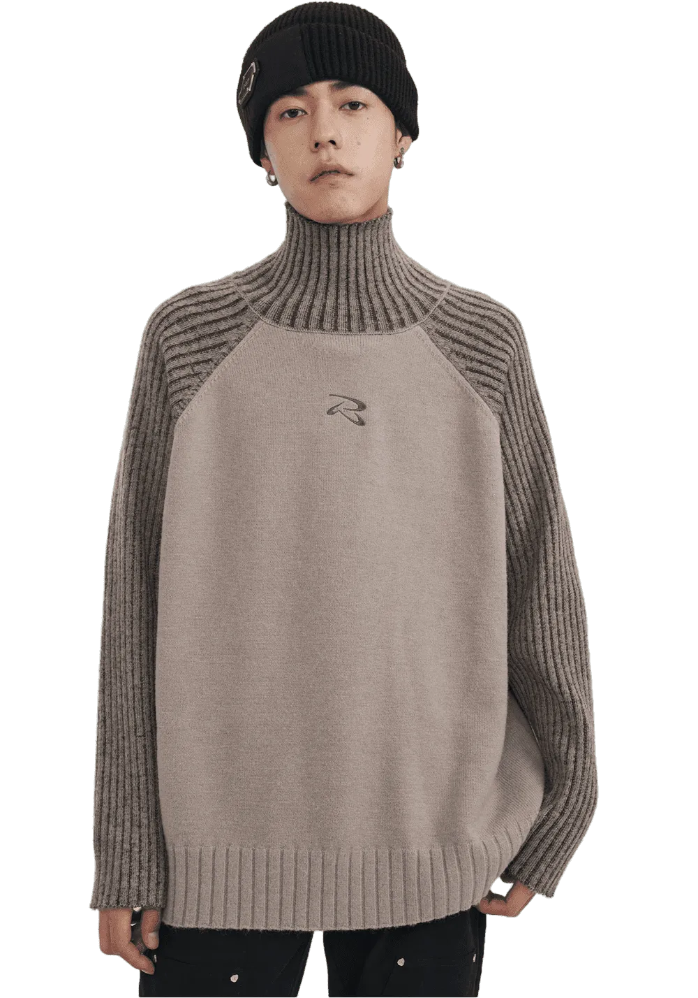 Frisbee Contrast Color Sweater