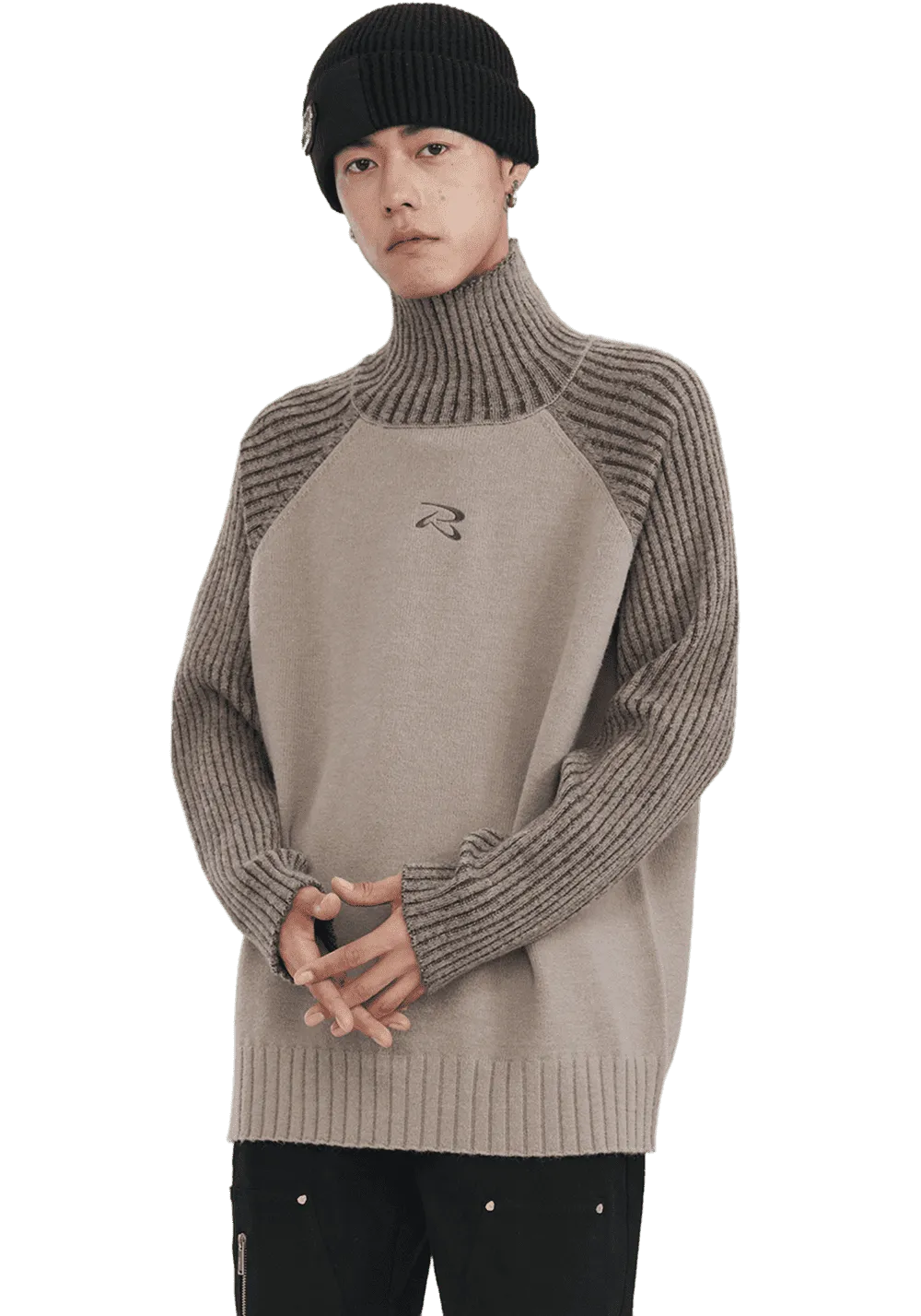 Frisbee Contrast Color Sweater