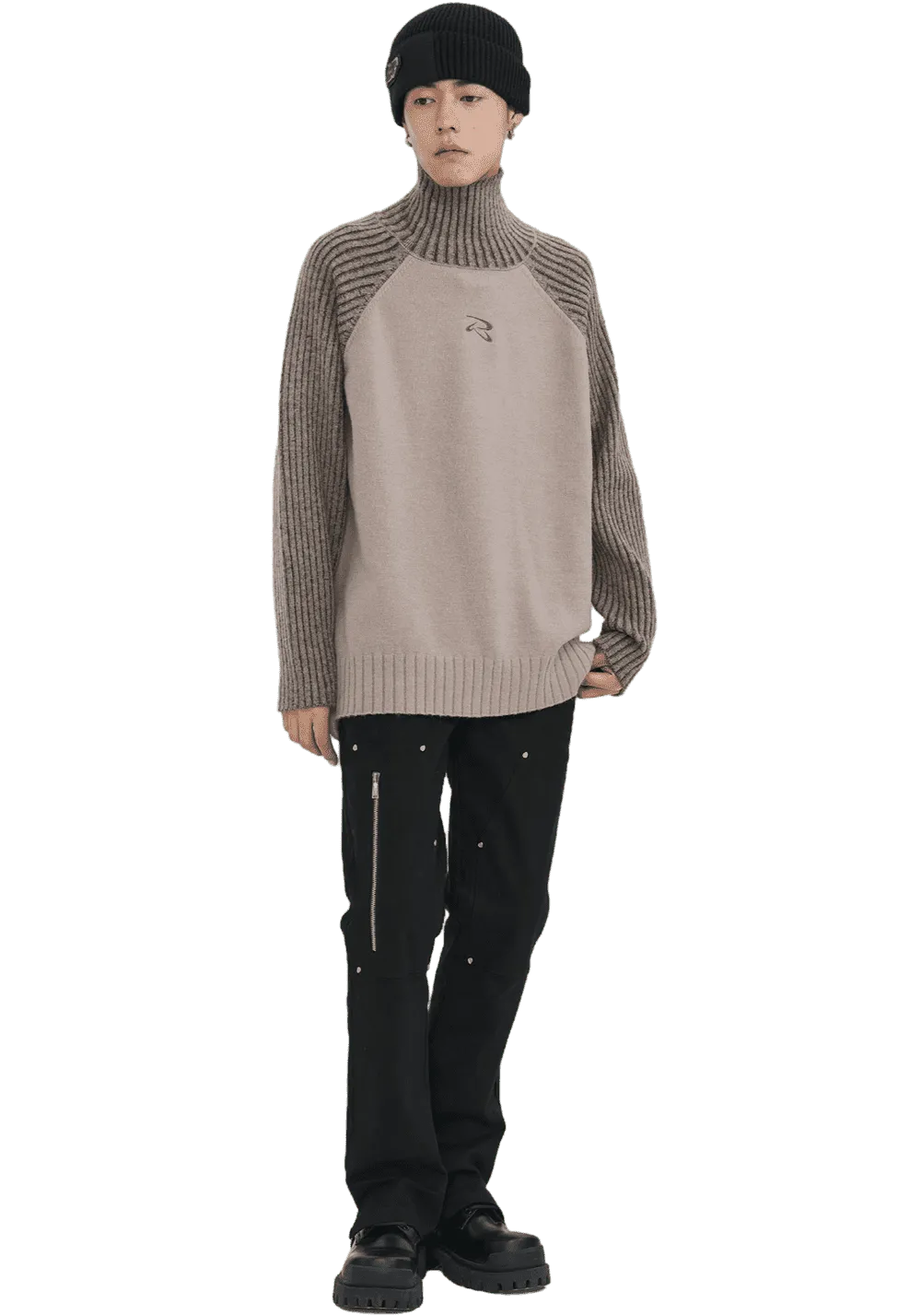 Frisbee Contrast Color Sweater