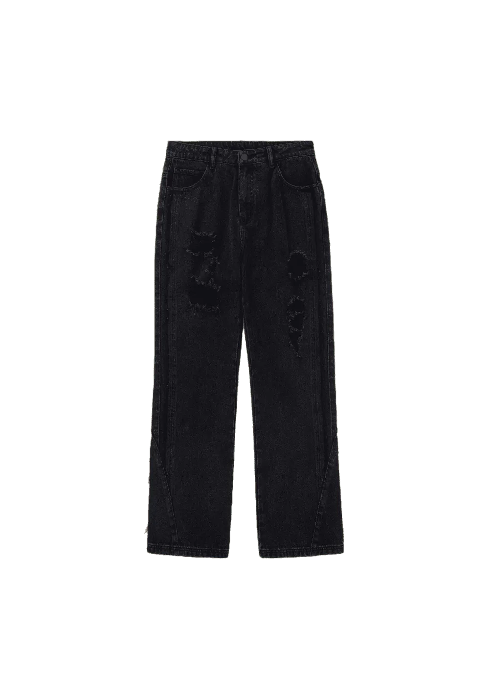 Patchwork Raw Edge Jeans