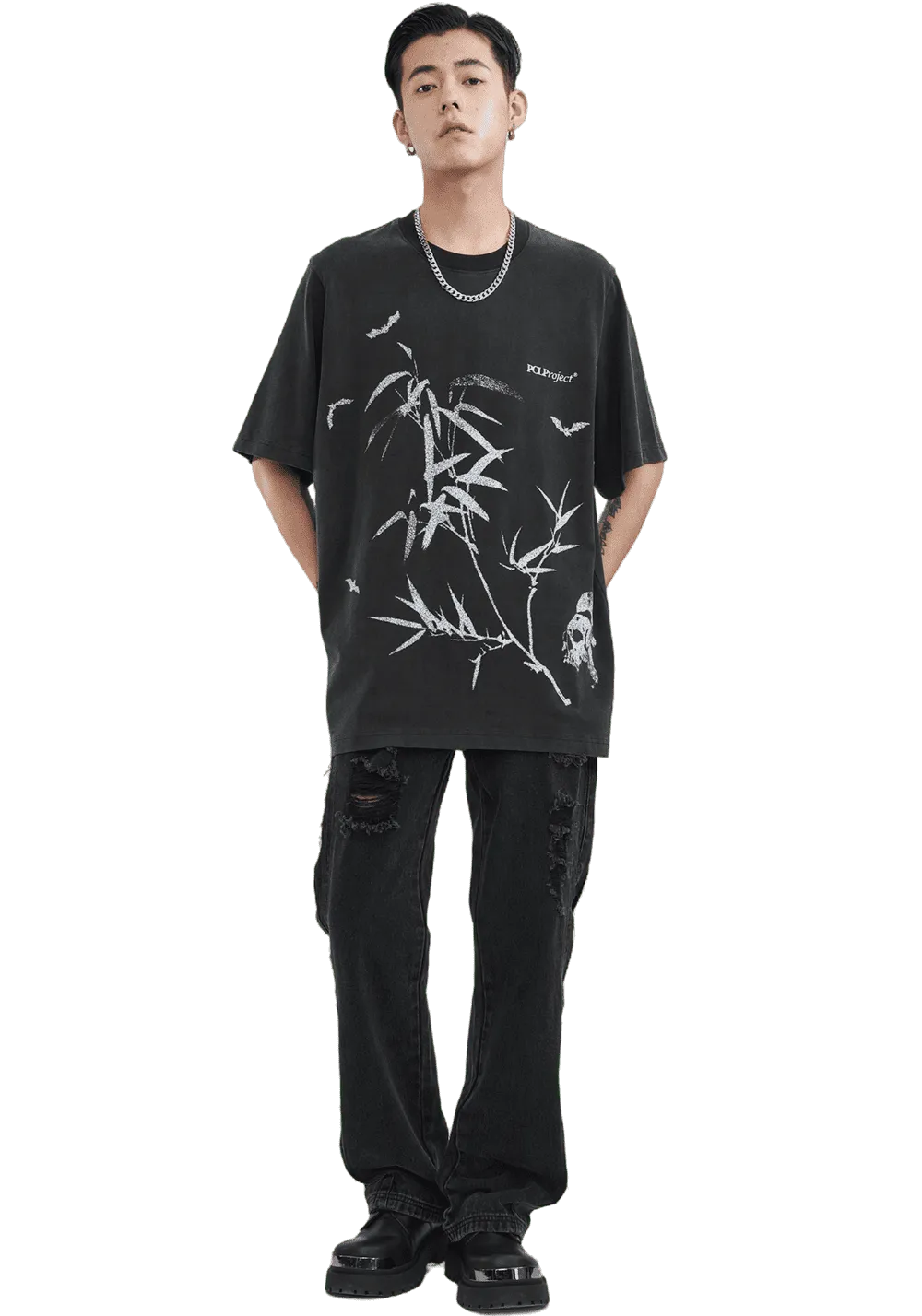 Patchwork Raw Edge Jeans