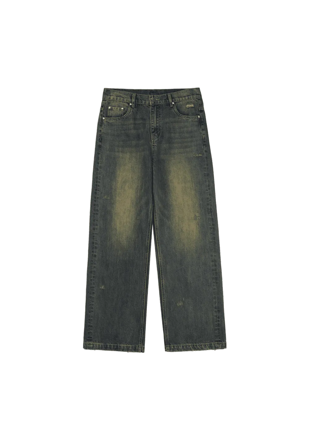Yellow Mud Distressed Jeans