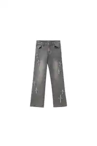 CLEARANCE丨Cross Star Distressed Jeans