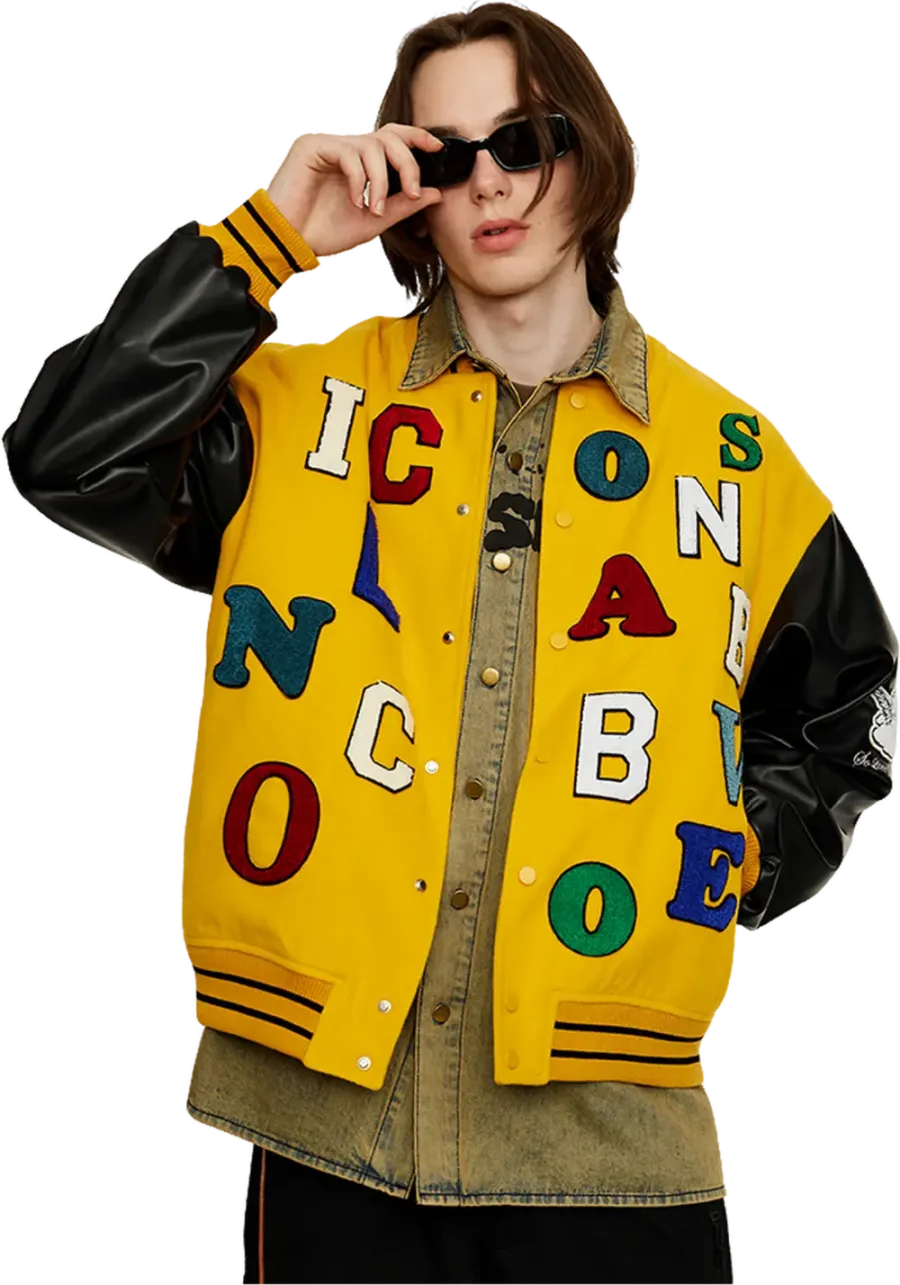 CLEARANCE丨Colorful Letters Baseball Jersey - 2
