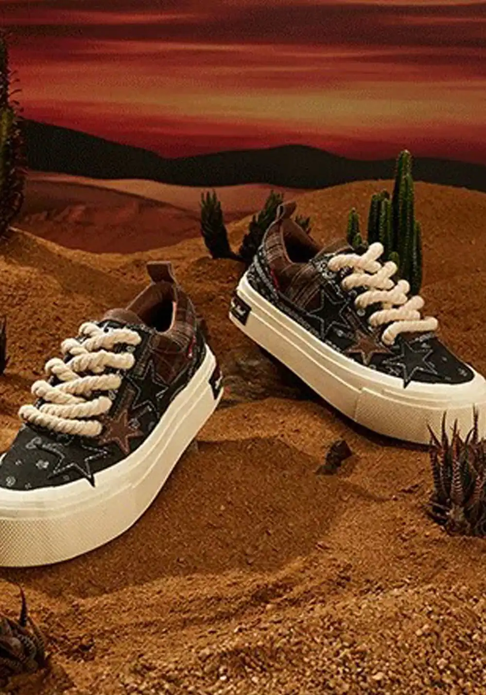 KAALIXTO丨Star Canvas Shoes-Paisley