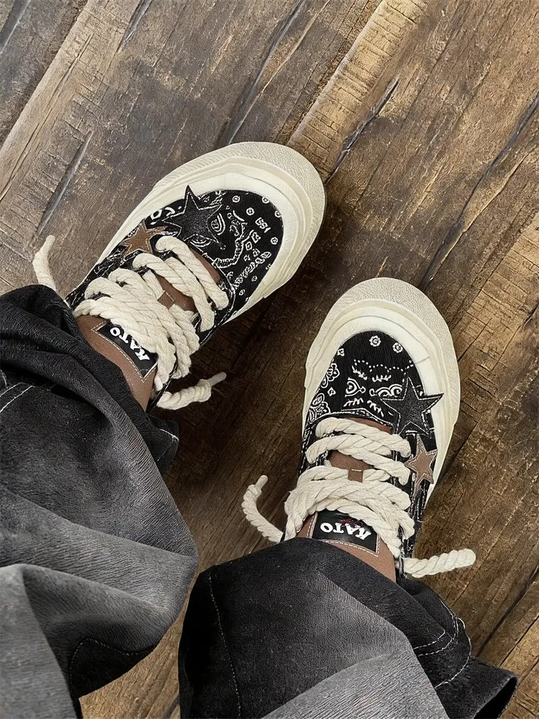 KAALIXTO丨Star Canvas Shoes-Paisley