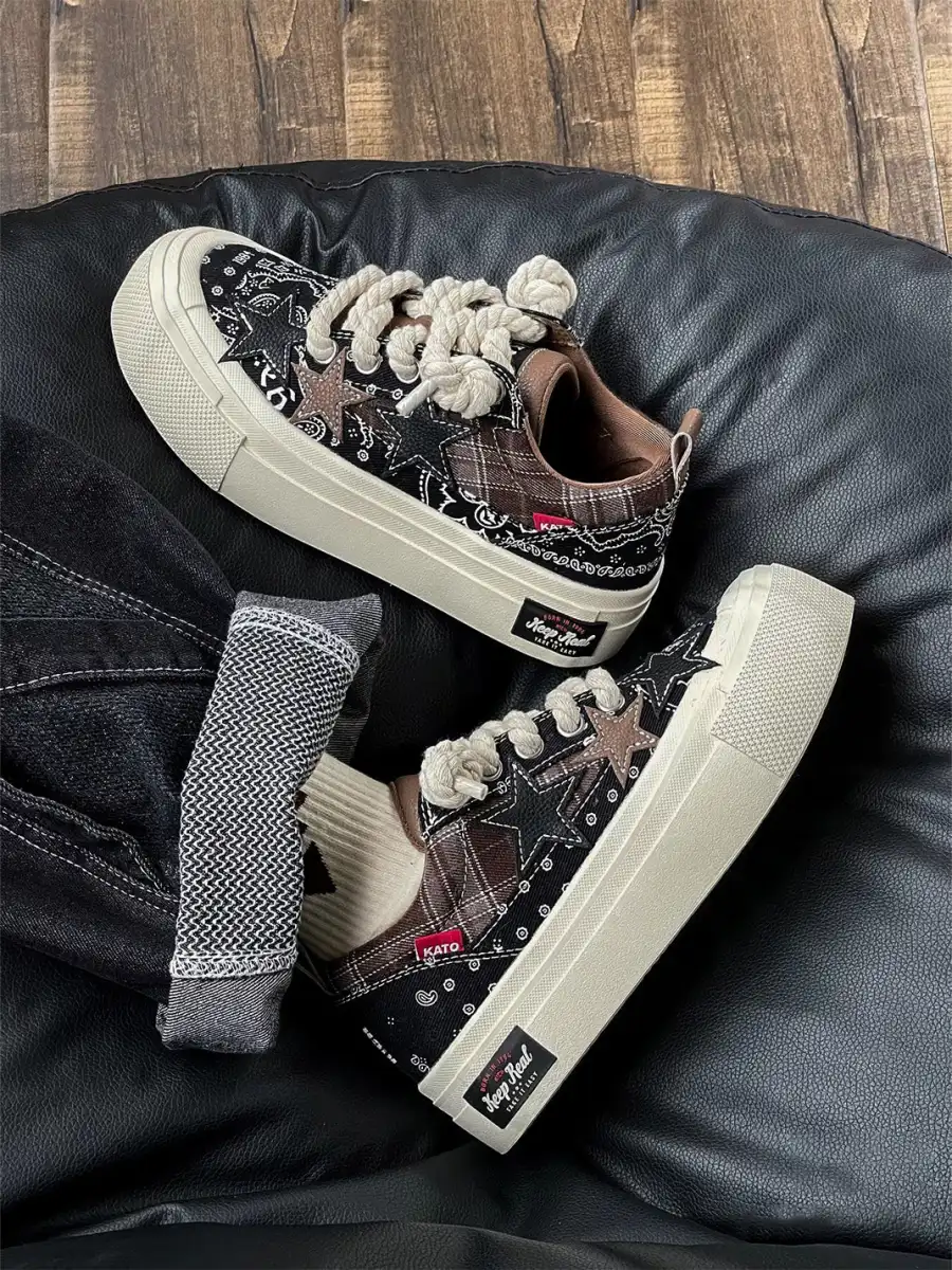 KAALIXTO丨Star Canvas Shoes-Paisley - 3