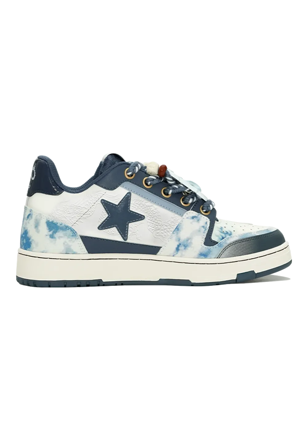 KAALIXTO丨Retro Star Sneakers-Blue And White Porcelain