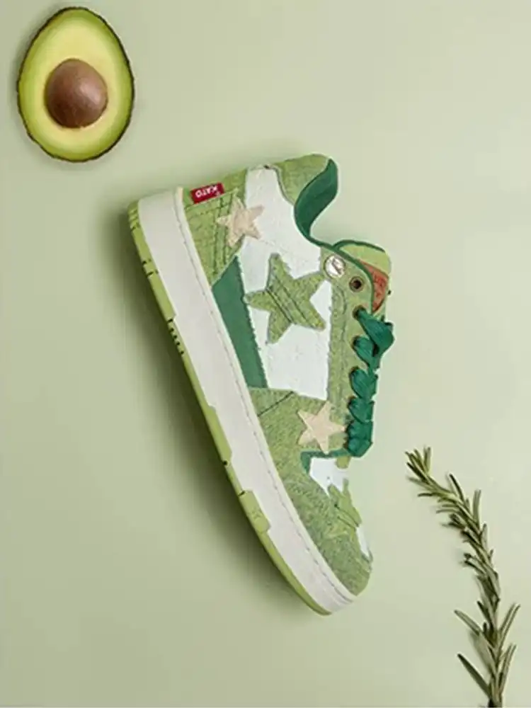KAALIXTO丨Retro Star Sneakers-Blue And White Porcelain